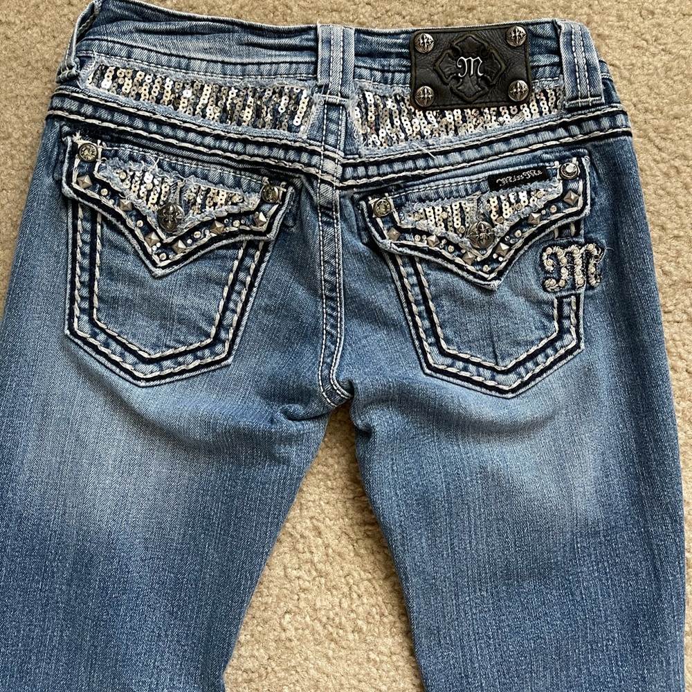 Miss Me Flare Leg Jeans - Picture 6 of 7